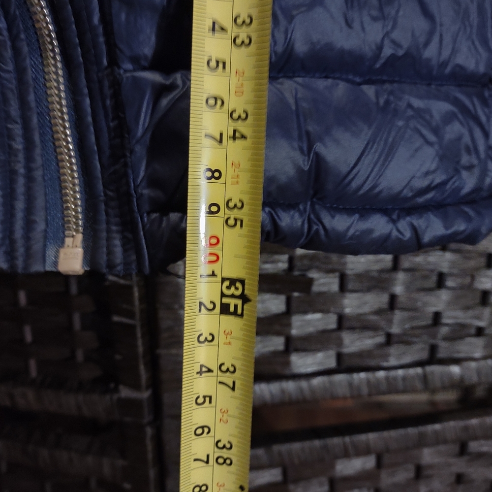 Michael Michael Kors Blue Packable Down Fill Blue Hooded Trench Coat Women's M - Picture 4 of 6